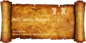 Németh Manna névjegykártya